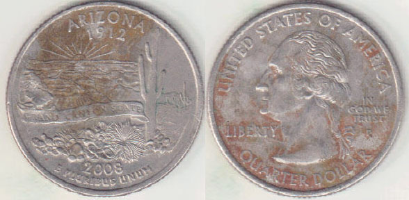 2008 P USA Quarter Dollar (Arizona) A008137